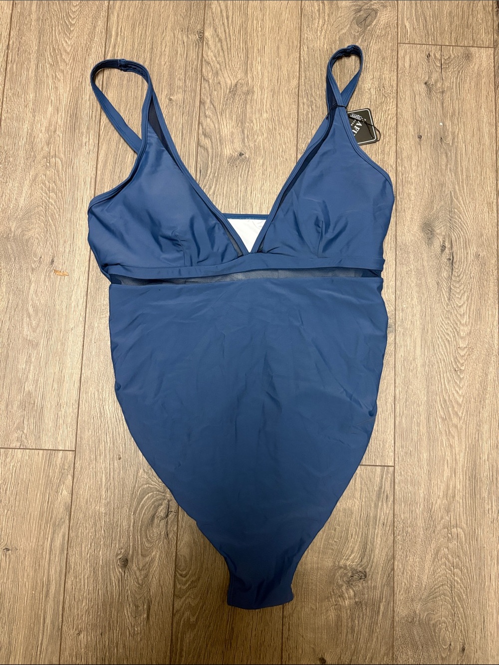 XXL blue one piece swimsuit